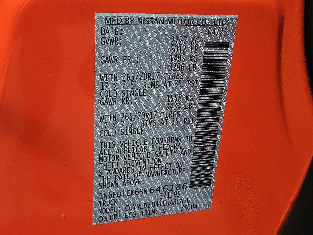 2025 Nissan Frontier PRO-4X