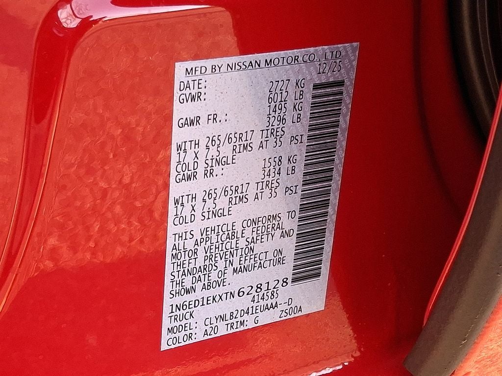 2026 Nissan Frontier SV