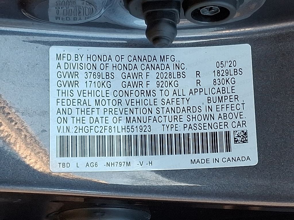 2020 Honda Civic Sport