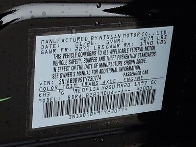 2026 Nissan Sentra S