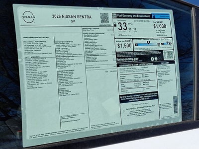2026 Nissan Sentra SV