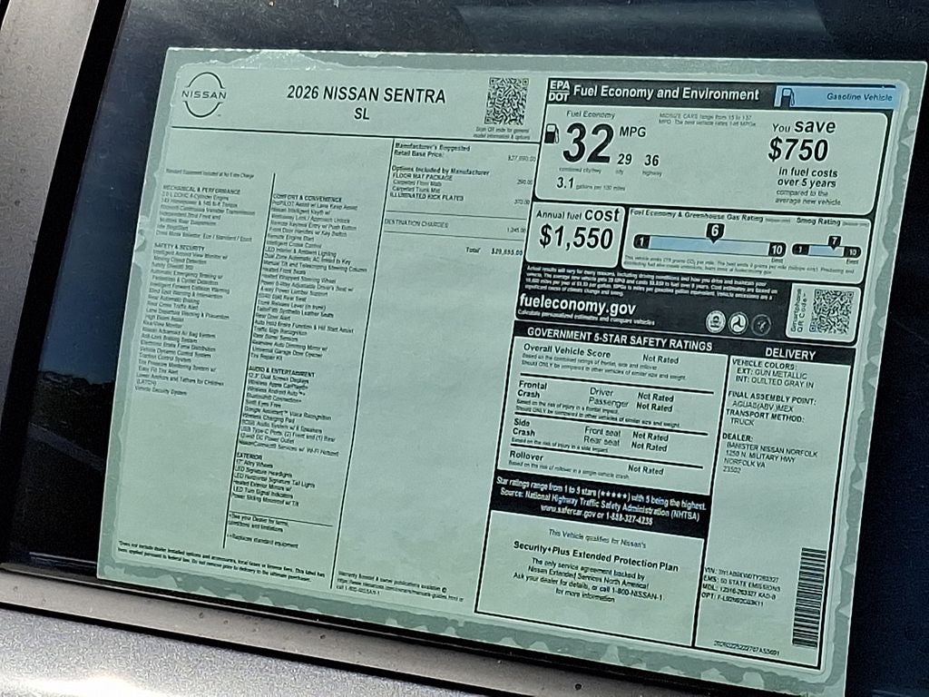 2026 Nissan Sentra SL