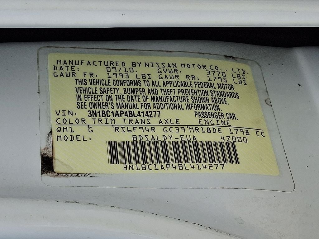 2011 Nissan Versa 1.8 S