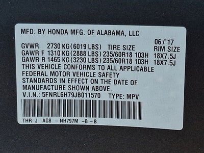 2018 Honda Odyssey EX-L