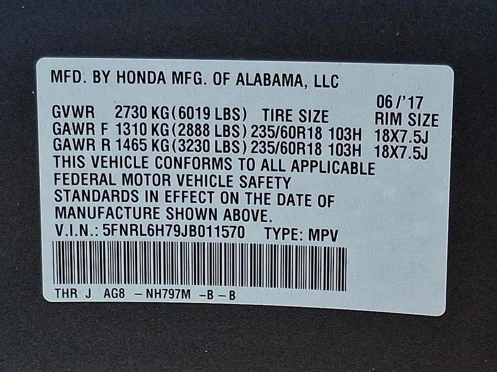 2018 Honda Odyssey EX-L