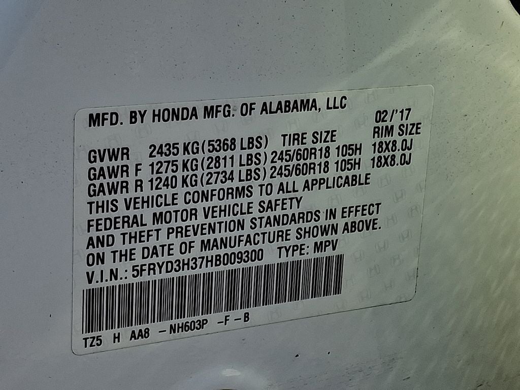 2017 Acura MDX 3.5L (A9)