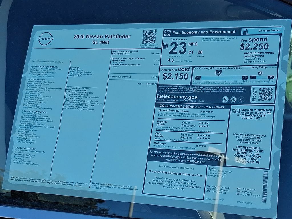 2026 Nissan Pathfinder SL
