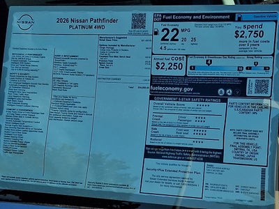 2026 Nissan Pathfinder Platinum