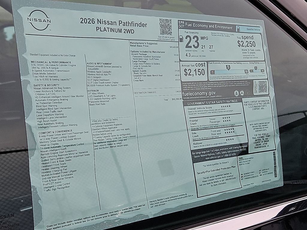 2026 Nissan Pathfinder Platinum