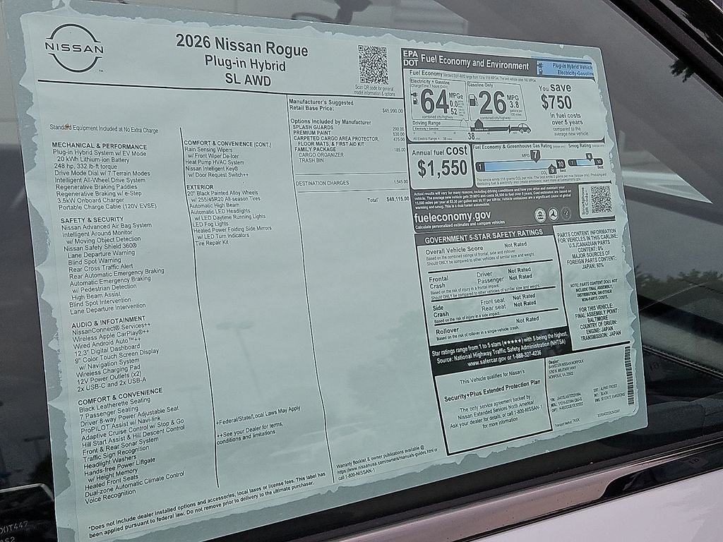 2026 Nissan Rogue Plug-in Hybrid SL