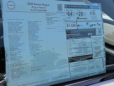 2026 Nissan Rogue Plug-in Hybrid Platinum