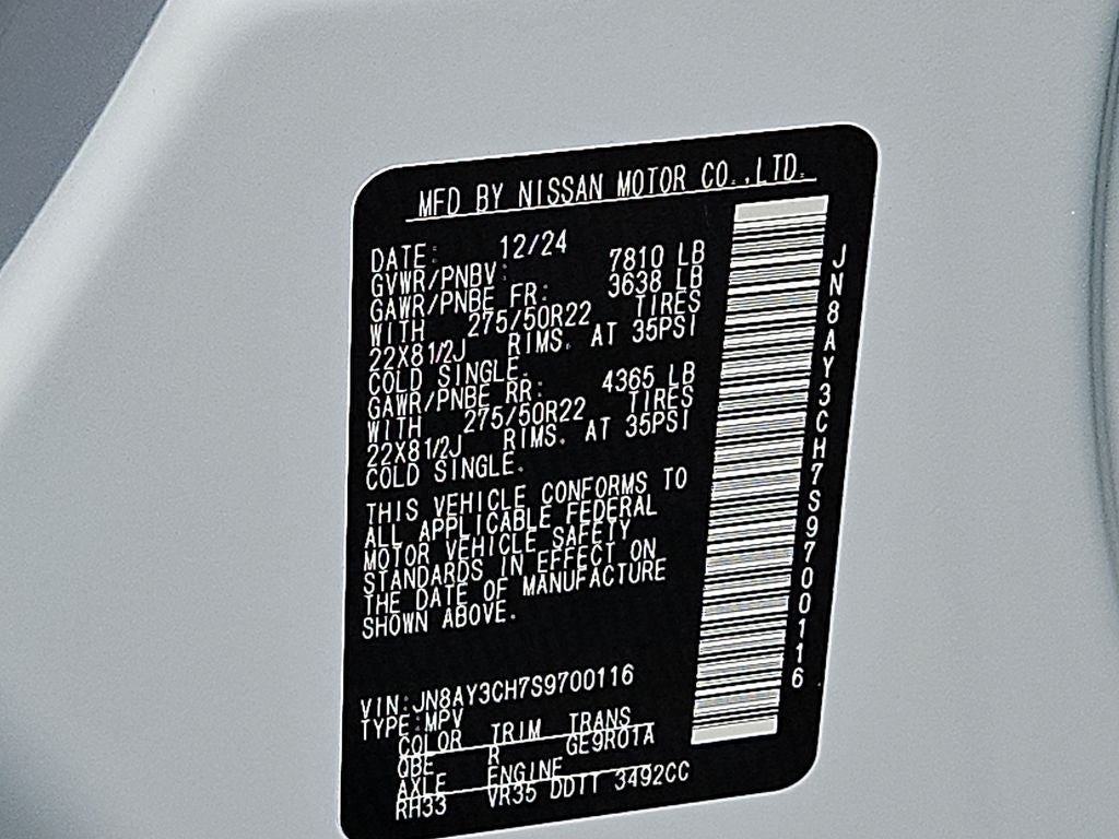 2025 Nissan Armada Platinum Reserve