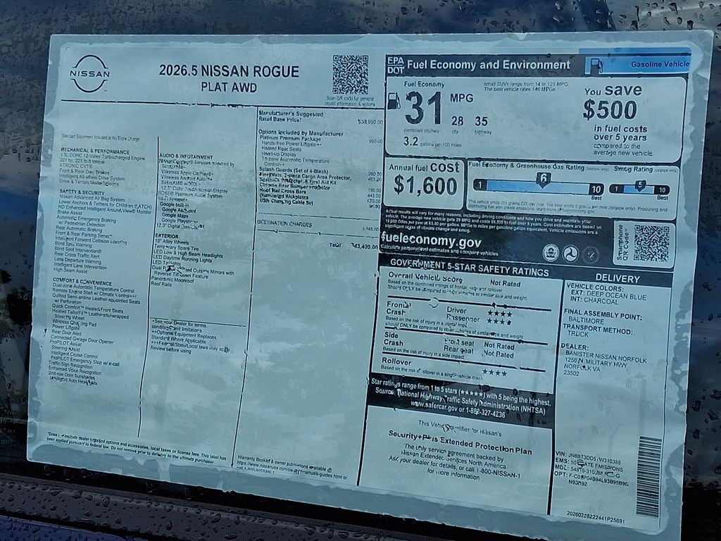 2026 Nissan Rogue Platinum
