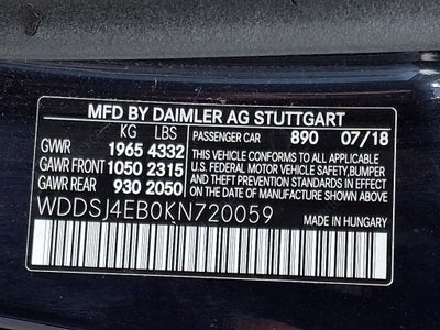 2019 Mercedes-Benz CLA 250