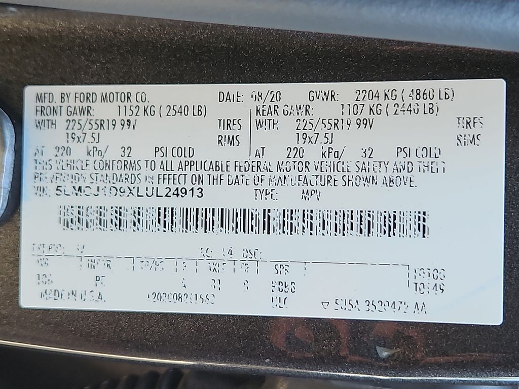 2020 Lincoln Corsair Standard