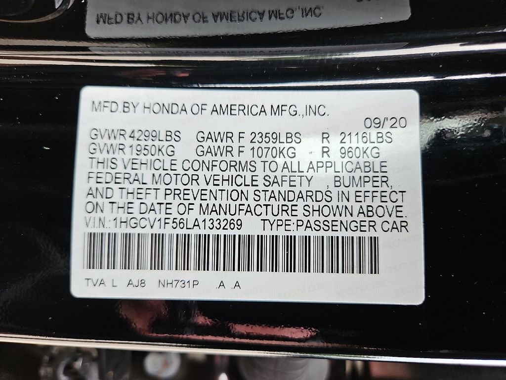 2020 Honda Accord EX-L