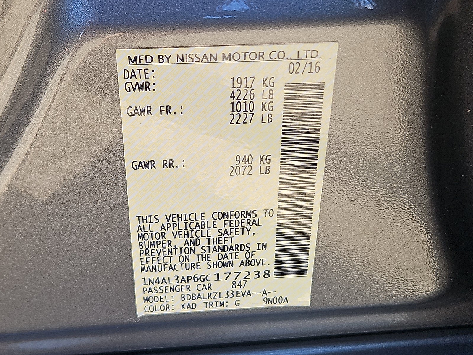 2016 Nissan Altima 2.5 SL