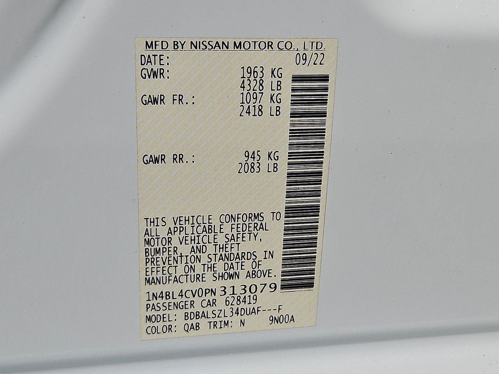 2023 Nissan Altima 2.5 SR
