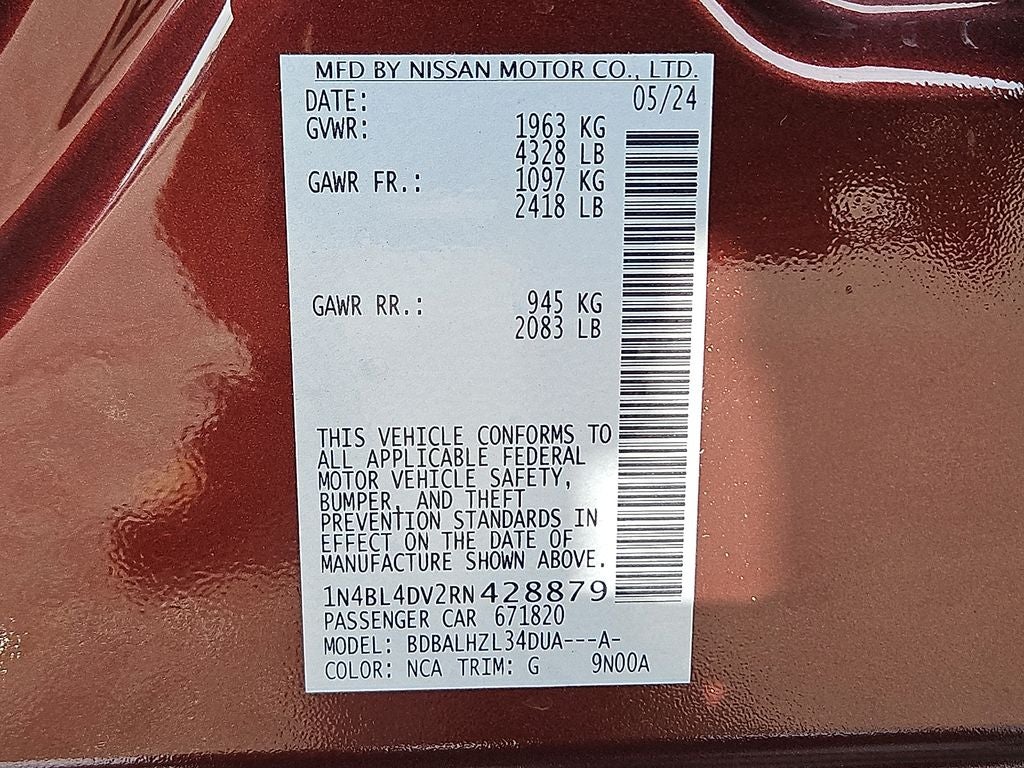 2024 Nissan Altima 2.5 SV