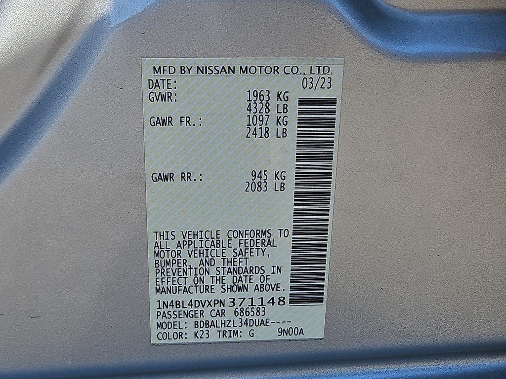 2023 Nissan Altima 2.5 SV