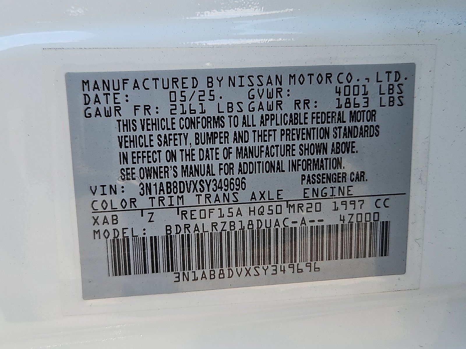 2025 Nissan Sentra SR