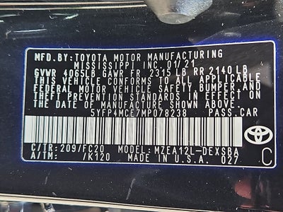 2021 Toyota Corolla SE