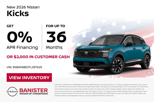 New 2026 Nissan Kicks