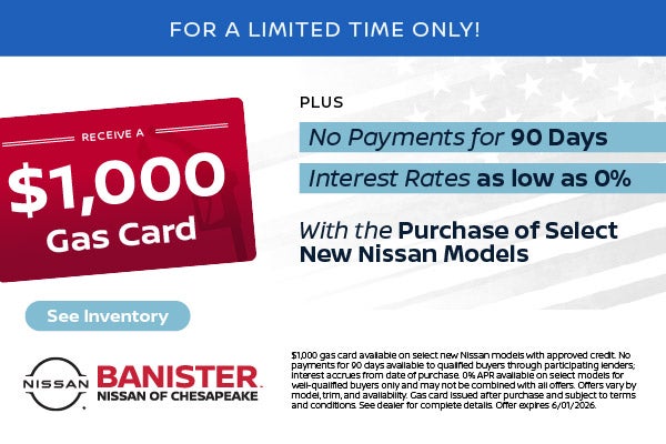 $1,000 Gas Card Bonus