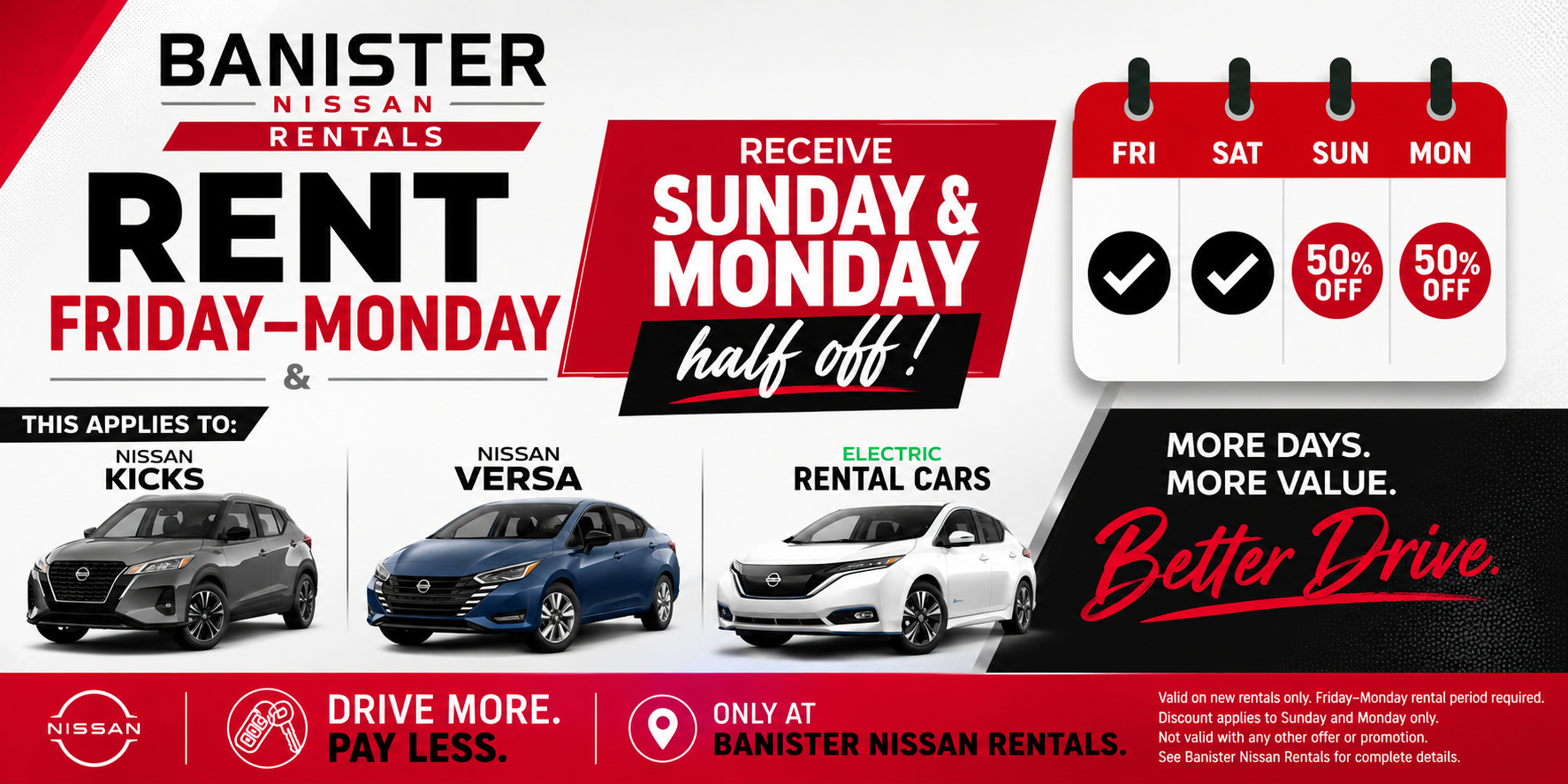Rent from Banister Nissan in Chesapeake