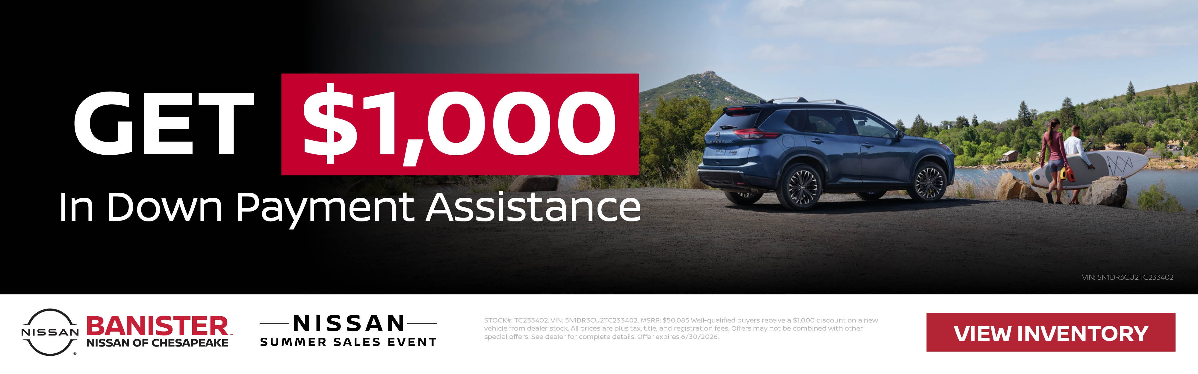 " $1,000 gas card, no payments for 90 days and interest rate